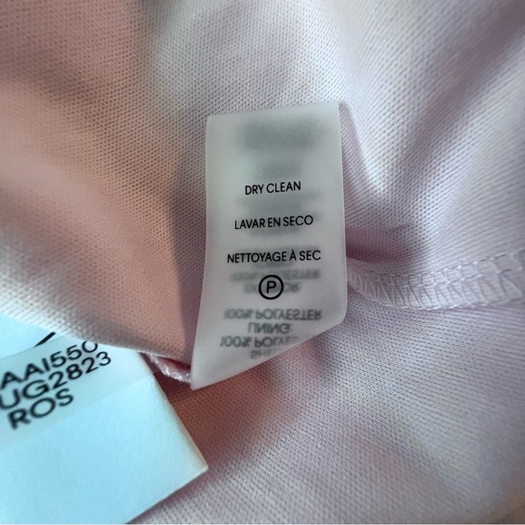 Calvin Klein NWT Pink Pleated Chiffon Sheer Sleeve Women’s Blouse Size Large - Picture 9 of 12